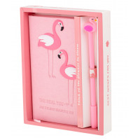Set Cadou pentru Copii, Caiet cu Flamingo finisat cu piele ecologica + Pix cu Flamingo Set Cadou pentru Copii, Caiet cu Flamingo finisat cu piele ecologica + Pix cu Flamingo
