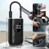 Compresor de aer portabil, cu acumulator, afisaj digital și manometru pentru Biciclete sau Motociclete, incarcare USB, culoare Neagra [3]