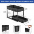 Organizator multifunctional pentru chiuveta cu recipient de depozitare glisant, utilizabil in bucatarie sau baie dimensiuni, 40 x 23 x 32 cm, culoare Neagra [8]