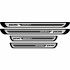 Set 4 bucati Protectii Praguri din autocolant Crom - Racing Sport [2]