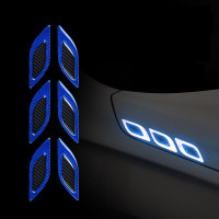 Set 2 stickere reflectorizante DIAMOND cu insertie Carbon 5D, culoare Albastra Set 2 stickere reflectorizante DIAMOND cu insertie Carbon 5D, culoare Albastra