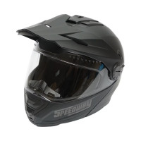 Casca motocross integrala negru mat cu viziera transparenta si ochelari de soare, marimea L, model LION Casca motocross integrala negru mat cu viziera transparenta si ochelari de soare, marimea L, model LION