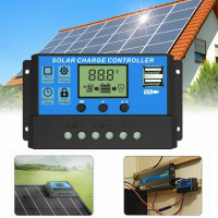 Controler/Regulator de incarcare panou solar, 12 - 24V, 20A, mini dual USB