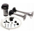 Claxon bitonal cu 2 goarne, Super Puternic, 178db, alimentare 12V cu compresor electric inclus, culoare Crom/Negru [2]