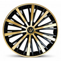 Set 4 capace roti VELAR Monarch Gold/Black, design multi-spoke Premium, ABS rezistent, Universal, pentru jante R15 Set 4 capace roti VELAR Monarch Gold/Black, design multi-spoke Premium, ABS rezistent, Universal, pentru jante R15