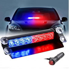 Lampa stroboscopica pentru parbriz. montaj cu ventuze, culori Rosu - Albastru, putere 8W, alimentare 12V Lampa stroboscopica pentru parbriz. montaj cu ventuze, culori Rosu - Albastru, putere 8W, alimentare 12V