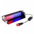 Lampa stroboscopica pentru parbriz. montaj cu ventuze, culori Rosu - Albastru, putere 8W, alimentare 12V [3]