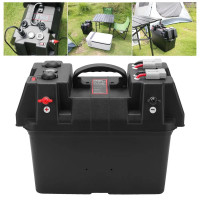 Cutie Ermetica SMART pentru baterie auto, multifunctionala cu terminale externe, voltmetru, pentru calatorii, camping, ambarcatiuni, rulote Cutie Ermetica SMART pentru baterie auto, multifunctionala cu terminale externe, voltmetru, pentru calatorii, camping, ambarcatiuni, rulote