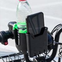 Suport 2-IN-1 pentru telefon si sticla de apa, montaj pe motocicleta, bicicleta, scuter, trotineta, carucior bebelus Suport 2-IN-1 pentru telefon si sticla de apa, montaj pe motocicleta, bicicleta, scuter, trotineta, carucior bebelus