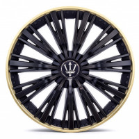 Set 4 capace roti VELAR Trident Gold/Black, design multi-spoke Premium, ABS rezistent, Universal, pentru jante R15 Set 4 capace roti VELAR Trident Gold/Black, design multi-spoke Premium, ABS rezistent, Universal, pentru jante R15