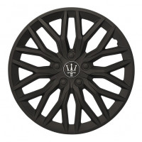 Set 4 capace roti VELAR Black Core, design Sportiv cu accente negre, ABS rezistent, Universal, pentru jante R16