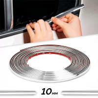 Rola Ornament autoadeziv, 10mm x 15m, culoare Crom SILVER Rola Ornament autoadeziv, 10mm x 15m, culoare Crom SILVER