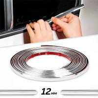 Rola Ornament autoadeziv, 12mm x 15m, culoare Crom SILVER Rola Ornament autoadeziv, 12mm x 15m, culoare Crom SILVER