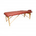 Masa de masaj pliabila, 2 zone, cadru lemn, spuma 5cm, inaltime 55-76cm, piele ecologica, dimensiuni 60x213cm, culoare Burgundy [5]