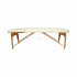 Masa de masaj pliabila, 2 zone, cadru lemn, spuma 5cm, inaltime 55-76cm, piele ecologica, dimensiuni 60x213cm, culoare Crem [4]
