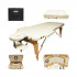 Masa de masaj pliabila, 3 zone, cadru lemn, spuma 5cm, inaltime 55-76cm, piele ecologica, dimensiuni 60x213cm, culoare Crem [2]