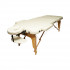 Masa de masaj pliabila, 3 zone, cadru lemn, spuma 5cm, inaltime 55-76cm, piele ecologica, dimensiuni 60x213cm, culoare Crem [3]