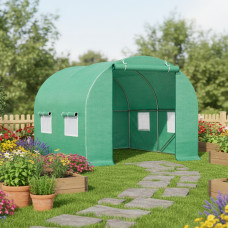 Solar de gradina, dimensiune 200x200x200cm, folie verde PE cu plasa 140g/mp UV, 1 usa, 4 ferestre, teava otel galvanizat de 19mm Solar de gradina, dimensiune 200x200x200cm, folie verde PE cu plasa 140g/mp UV, 1 usa, 4 ferestre, teava otel galvanizat de 19mm