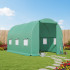 Solar de gradina, dimensiune 300x200x200cm, folie verde PE cu plasa 140g/mp UV, 1 usa, 6 ferestre, teava otel galvanizat de 19mm [2]