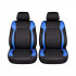 Set huse scaune auto Premium, model DIAMOND Drive, design Sportiv,  universale, ergonomice, Piele Ecologica Matlasata, culoare Negru/Albastru [2]