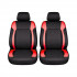 Set huse scaune auto Premium, model DIAMOND Racer, design Sportiv,  universale, ergonomice, Piele Ecologica Matlasata, culoare Negru/Rosu [2]
