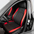 Set huse scaune auto Premium, model DIAMOND Racer, design Sportiv,  universale, ergonomice, Piele Ecologica Matlasata, culoare Negru/Rosu [4]
