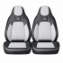 Set huse scaune auto Premium, model BLAZE Prime, design Sportiv,  universale, ergonomice, Piele Ecologica cu insertii textile, culoare Negru/Gri [2]