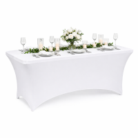 Husa pentru masa dreptunghiulara, culoare alba, elastica, dimensiune 180 x 70 x 74cm Husa pentru masa dreptunghiulara, culoare alba, elastica, dimensiune 180 x 70 x 74cm