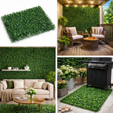 Panou Decorativ Gard viu artificial cu frunze mici, culoare verde, dimensiune 40 x 60cm Panou Decorativ Gard viu artificial cu frunze mici, culoare verde, dimensiune 40 x 60cm