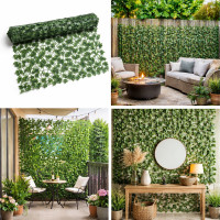 Gard viu artificial decorativ cu frunze iedera, culoare verde, dimensiune 300 x 100cm Gard viu artificial decorativ cu frunze iedera, culoare verde, dimensiune 300 x 100cm