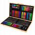 Set 180 piese pentru desen pentru copii sau adulti, creioane colorate, vopsele si markere, cu geanta de transport din LEMN MASIV, model AVX-WT-ART-10 [3]