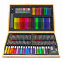 Set 180 piese pentru desen pentru copii sau adulti, creioane colorate, vopsele si markere, cu geanta de transport din LEMN MASIV, model AVX-WT-ART-10 [4]