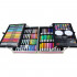 Set 145 piese pentru pictura, pentru copii sau adulti, pixuri de colorat, creioane colorate si vopsele de pictura, cu geanta de transport ROZ UNICORN, model AVX-WT-MONETE145 [2]