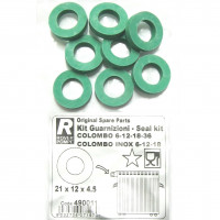 Set garnituri placi filtrante colombo 6-12-18-36 set-8-bucati inele verzi 12x21x4.5mm 14-490011 19502 490011 Set garnituri placi filtrante colombo 6-12-18-36 set-8-bucati inele verzi 12x21x4.5mm 14-490011 19502 490011