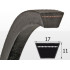 Curea 17x710li,750lp  b28 optibelt la dormak triunfo sh50 sh75 sh85 bio  ca 2030041  2040240 [3]