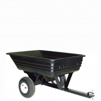 Remorca pentru tractoras de tuns gazon 136kg cu bena plastic Remorca pentru tractoras de tuns gazon 136kg cu bena plastic