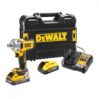 DeWalt Cheie de impact fără perii de 18v xr de 1/2 ,fără perii, 2x5ah baterii powerstack DeWalt Cheie de impact fără perii de 18v xr de 1/2 ,fără perii, 2x5ah baterii powerstack