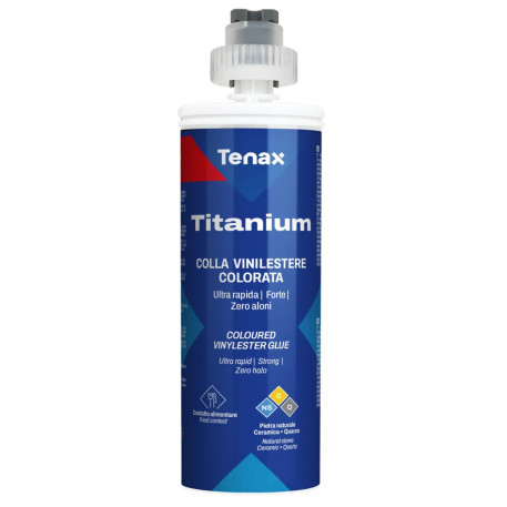 Adeziv Vinilester transparent ultrarapid, pentru lipiri 45° placi multi-material - Tenax Titanium Cartus 250ml [1]
