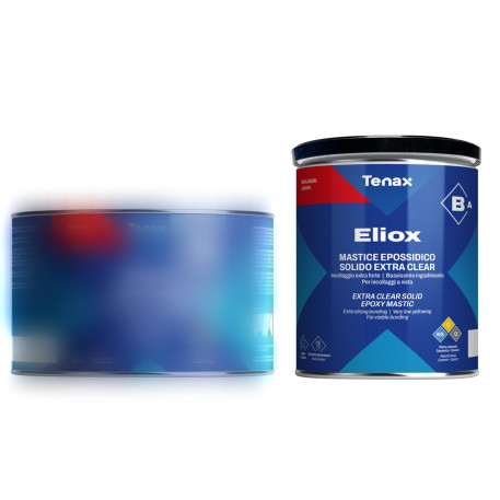 Adeziv / mastic epoxy solid extra-transparent, pt. ceramica, piatra naturala si quartz - Tenax Eliox part B, 0.75kg [1]
