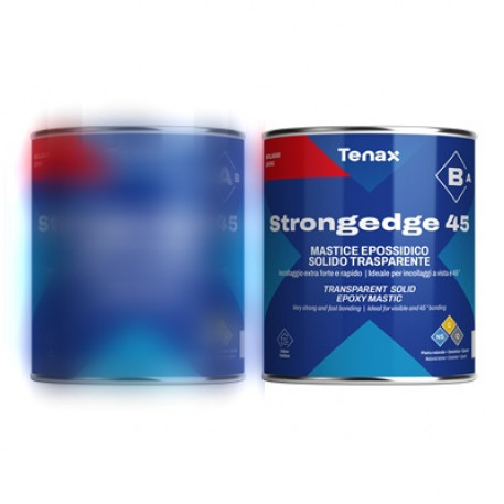 Adeziv / mastic epoxy solid transparent, pt. ceramica, piatra naturala si quartz - Tenax StrongEdge 45 part B, 0,5kg [1]