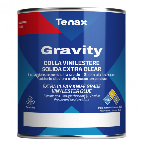 Adeziv / mastic vinylester solid extra-rapid si extra-transparent, pt. ceramica, piatra naturala si quartz - Tenax GRAVITY, 1litru [1]