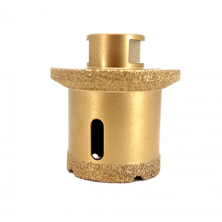 Carota Diamantata pentru ventil scurgeri in gresie portelanata, piatra, compozit, - diam. 45mm, 60mm 60° - Premium - DXDY.GOLDrill.45-6060deg [1]