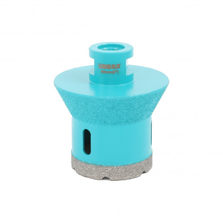 Carota Diamantata pentru ventil scurgeri in gresie portelanata, piatra - diametru 50 / 75mm - prindere M14 - BIHUI-DMM50 [1]