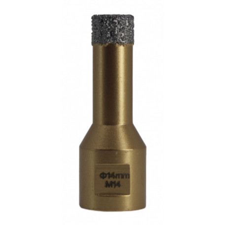 Carota diamantata pt. gresie portelanata & piatra - diam. 14mm -cu ceara- Premium - DXDY.GOLDrill.14 [1]