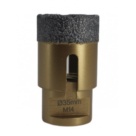 Carota diamantata pt. gresie portelanata & piatra - diam. 35mm - Premium - DXDY.GOLDrill.35 [1]