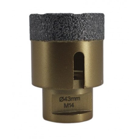 Carota diamantata pt. gresie portelanata & piatra - diam. 43mm - Premium - DXDY.GOLDrill.43 [1]