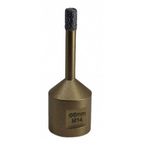 Carota diamantata pt. gresie portelanata & piatra - diam. 6mm -cu ceara- Premium - DXDY.GOLDrill.06 [1]