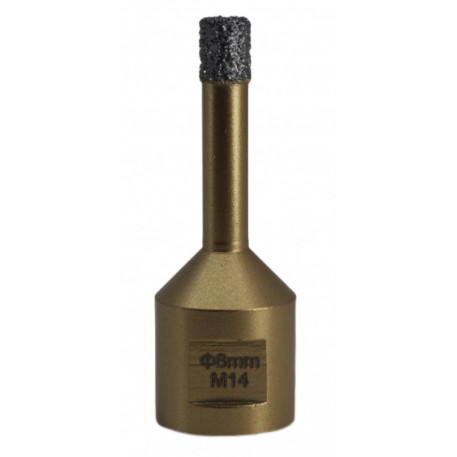 Carota diamantata pt. gresie portelanata & piatra - diam. 8mm -cu ceara- Premium - DXDY.GOLDrill.08 [1]