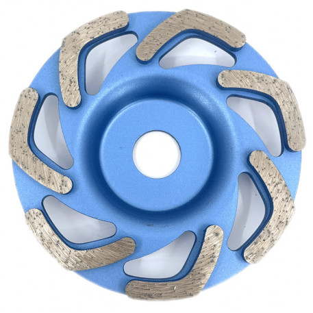 Disc cupa diamantata forma L pentru slefuire Beton/Abrazive 125x22,2mm Standard Profesional - BlueLine - DXDY.BLLC.125 [1]