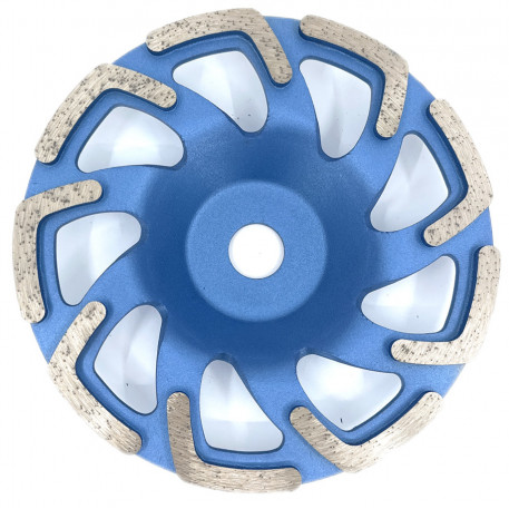 Disc cupa diamantata forma L pentru slefuire Beton/Abrazive 180X22,2mm Standard Profesional - BlueLine - DXDY.BLLC.180 [1]